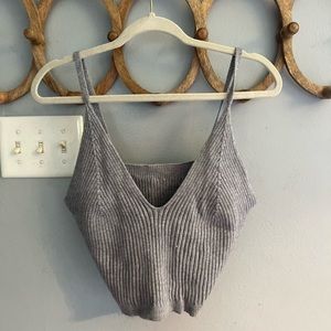 Sweater crop top/brallete